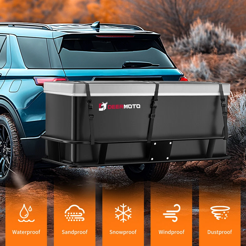 Bolsa de equipaje portaequipajes DEERMOTO montaje en enganche de remolque impermeable para GMC Yukon Foto 3 de 4