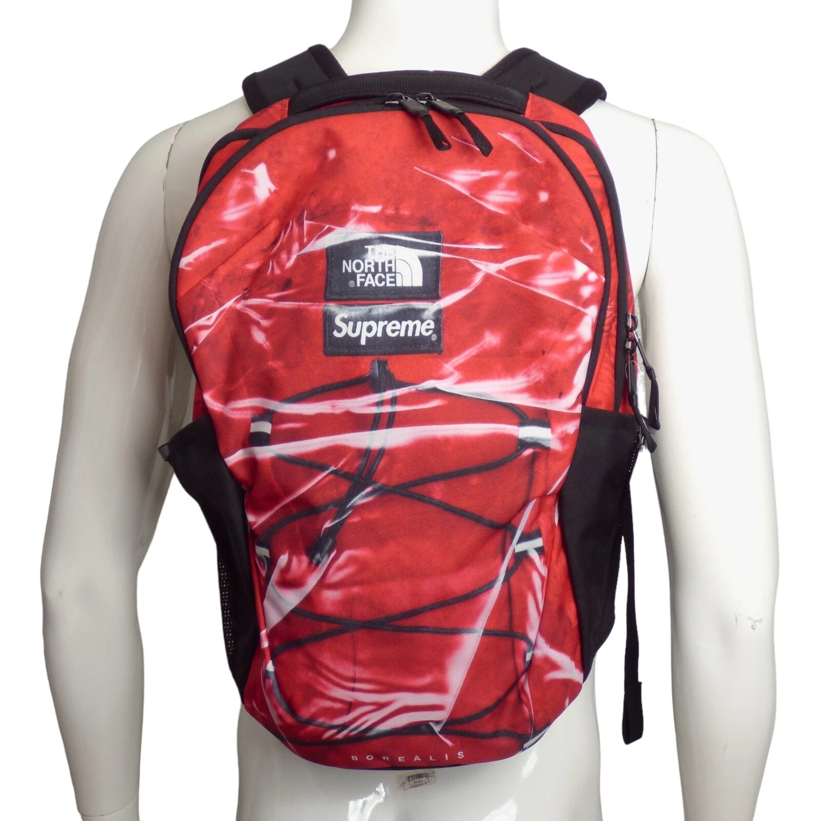 SUPREME x THE NORTH FACE   Sac à dos en nylon imprimé rouge