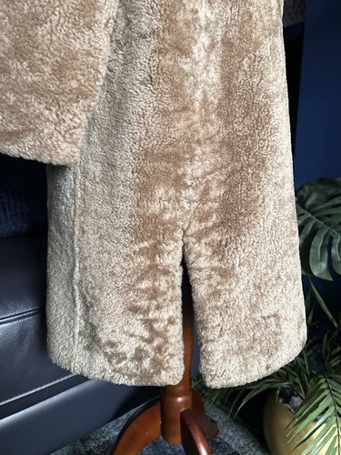 Vintage Maurice Velody 1950s Persian Lamb Coat Mink Fur Collar Brown Womens Uk12 - Picture 6 of 12