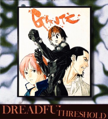 Gantz Anime Manga Hand-Drawn Poster Wall Art Drawing (16x20) - Framed