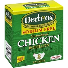 Herb-Ox Bouillon Chicken Instant Broth and Seasoning, 1.2 Ounce, 8 Packets