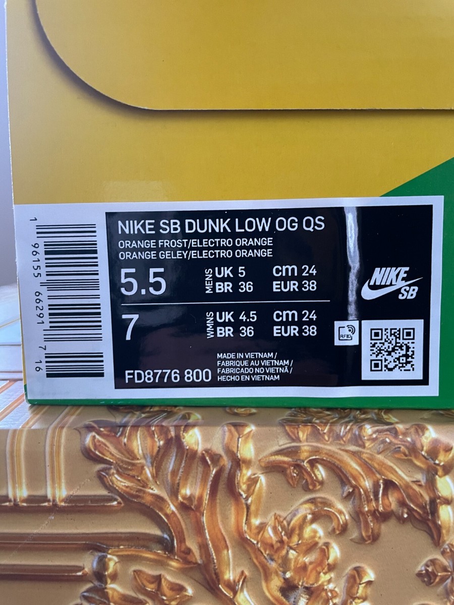 その他 16 SPECIAL BOX Concepts Nike SB Dunk Low Orange Lobster 7 Women Men