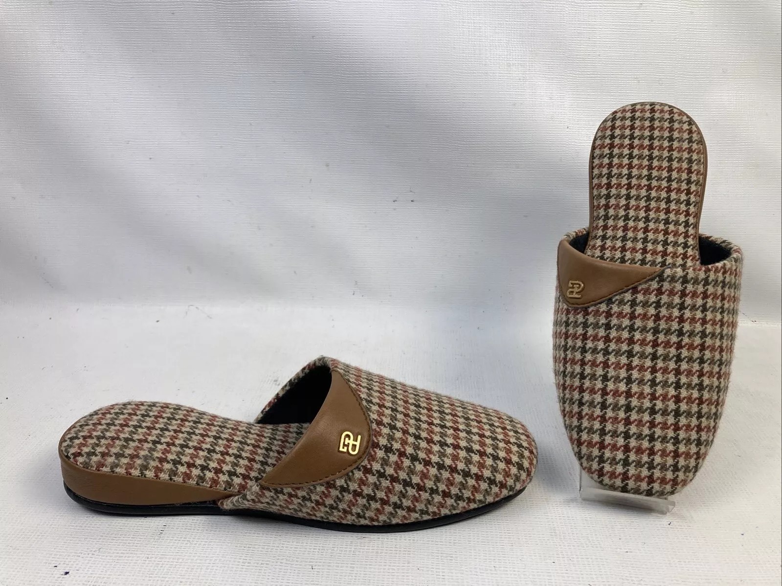 Paolo Gucci Homme Pantoufle Marron / Chaussures Maison Taille US 6 Neuf NOS Italie