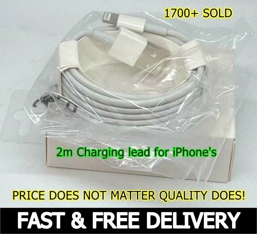 Genuine 2M iPhone 6 7 8 SE XS XR 11 12 13 14 PRO MAX USB Charging Cable Charger