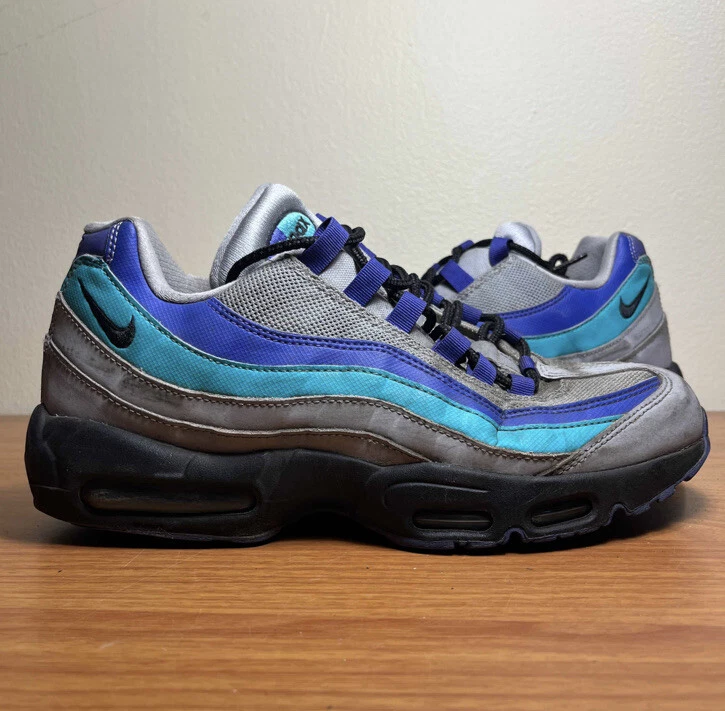 Nike Air Max 95 Aqua 2018 Grey Grape Size 9 Sneakers AT2865-001