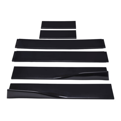 Glossy Black Side Skirt Extensions & Rear Bumper Lip Kit For Dodge Charger (86.6 Inch) – 6-Piece Set