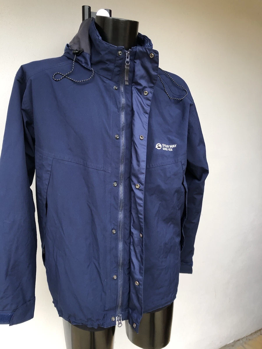 Sprayway Compact Gore-Tex Waterproof Breathable Jacket Navy Men's Size  Large | eBay