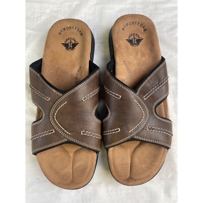 Dockers Men's Brown Sandals/ Shoes Slip on Memory Foam Size 12M SKU 3206