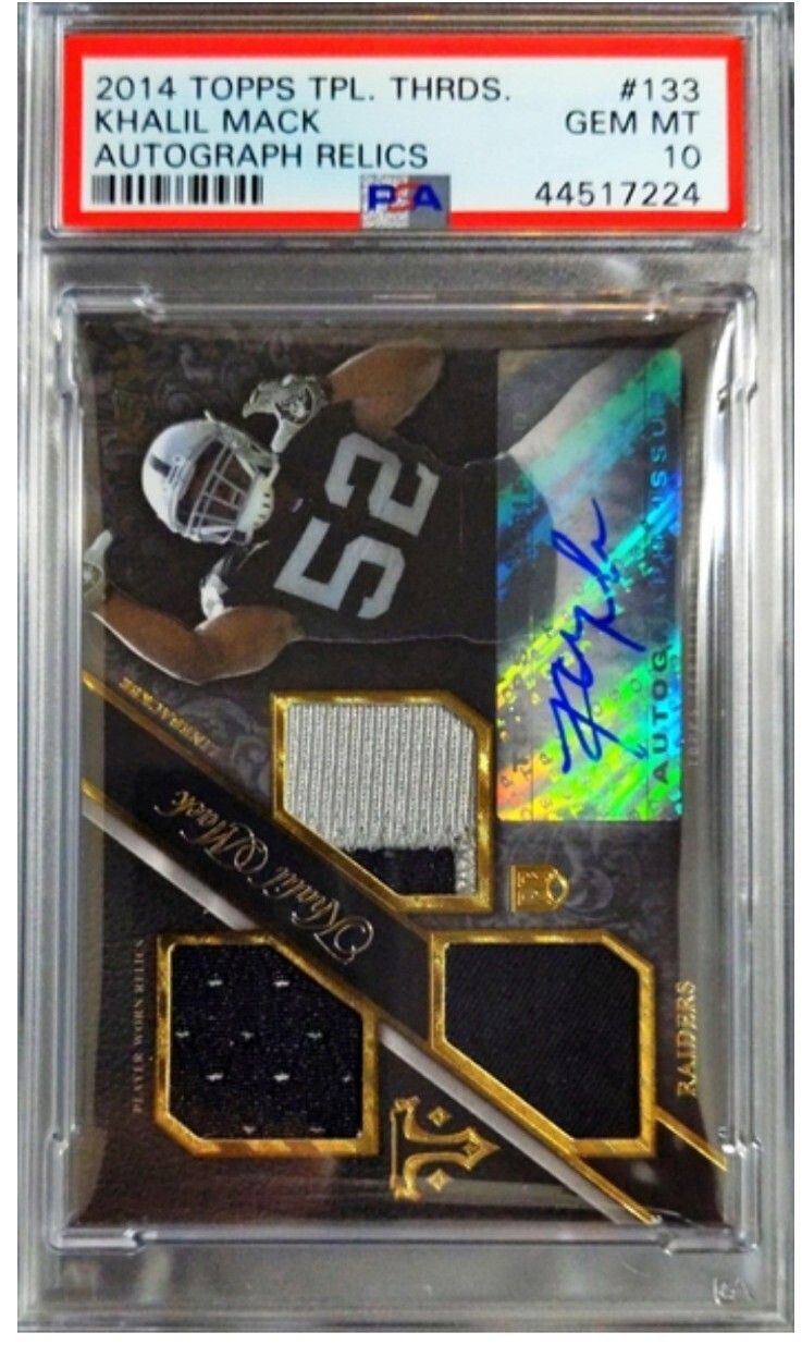 Khalil Mack Topps Triple Threads #133 Autograph Relics