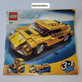 LEGO 4939 - Creator - Cool Cars - 3 in 1 - 100% Complete w/Instructions and Box.