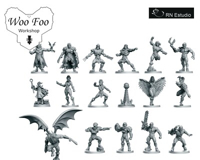 Masters Stars Team Full 3D printed in Resin Fantasy Football - RNEstudio