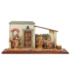 religious art FONTANINI scene of the life of Christ looking for accommodation crib