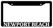 Black License Plate Frame Newport Beach City State Auto Accessory Novelty2411