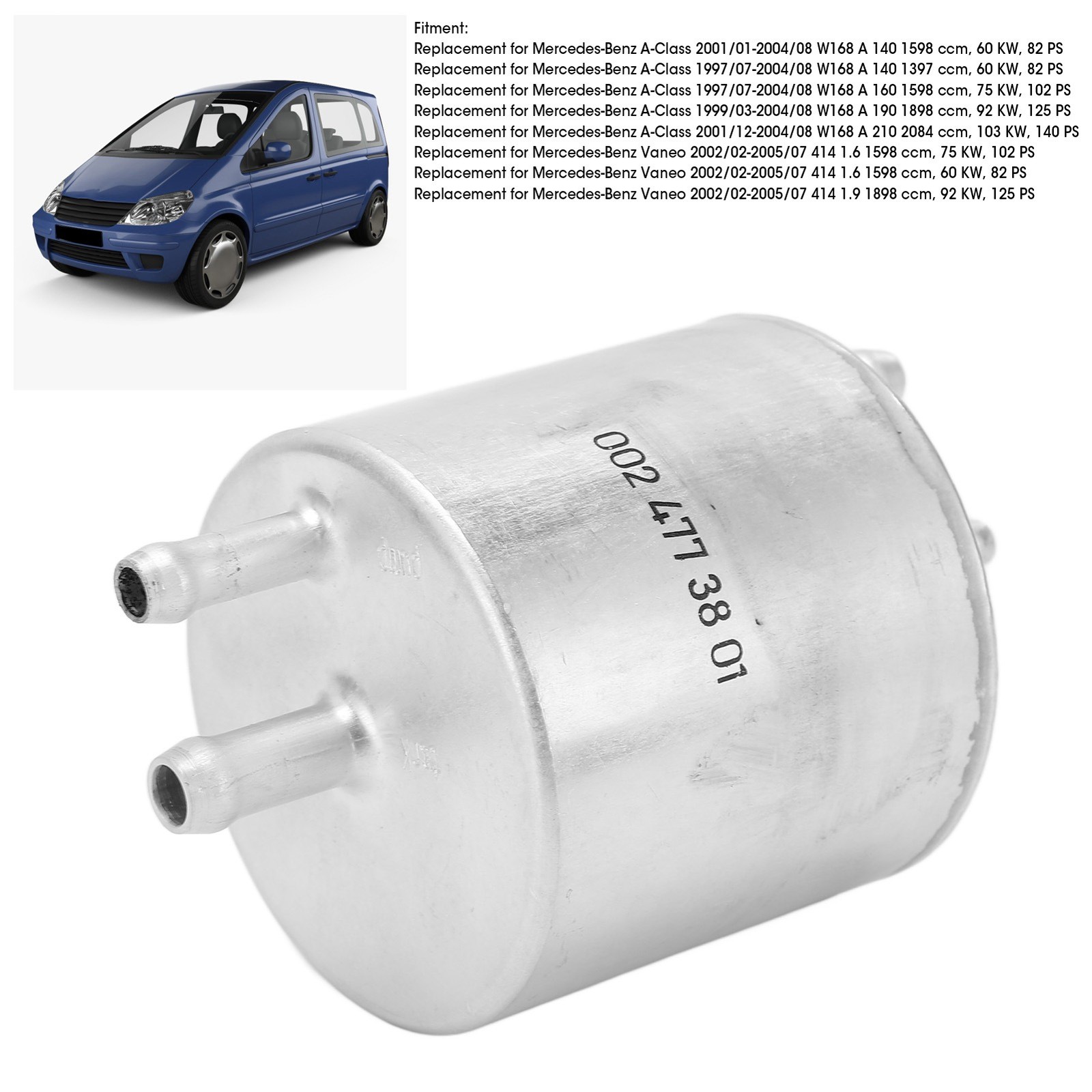 ­Aluminum Fuel Filter 0024773801 Accessory For A Class W168 Vaneo 414