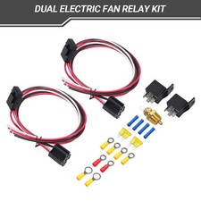 Dual 185175 Thermostat 40 Amp Relay Electric Cooling Fan Wiring Install Kit Dual 185175 Thermostat 40 Amp Relay Electric Cooling Fan Wiring Install Kit