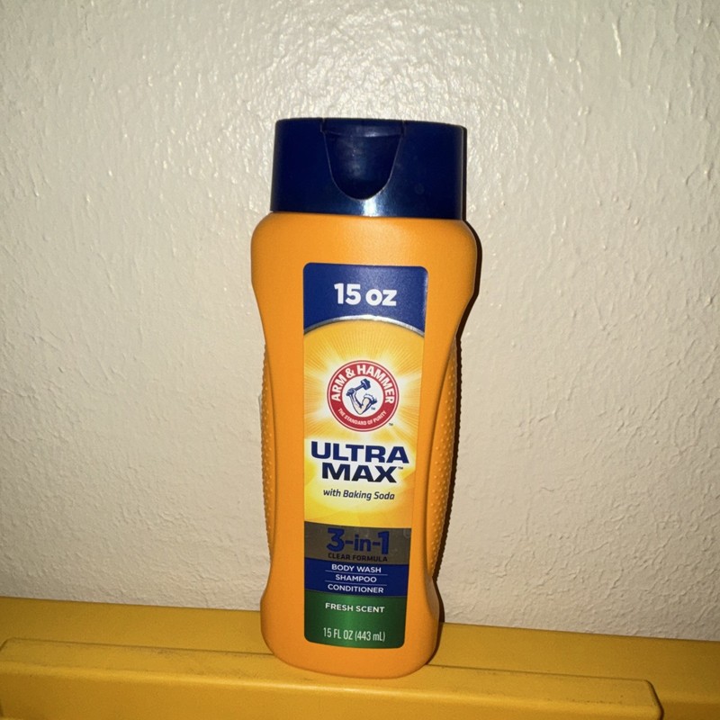 Arm & Hammer Ultra Max 3-in-1 Body Wash Hair Fresh Scent Baking Soda 15 fl oz