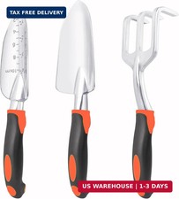 Garden Tools Set, 3 Pack Heavy Duty Gardening Tools Set Include Garden Shovel, T