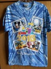 Walt disney parks authentic 2015 4 parks blue tye dye t shirt  Size Medium 27" L — photo 1