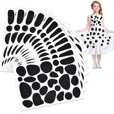 Black Dalmatian Dots Felt Stickers 12 Sheets 288 Pieces Self Adhesive For Adults