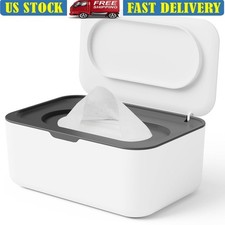 Wipe Dispenser W/ Dust Cover Silicone Ring Keeps Wipes Clean Easy Pull Design US
