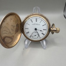 1894 Waltham Grade 3 18s 11j 14k Gold Filled Hunter Pocket Watch - Runs