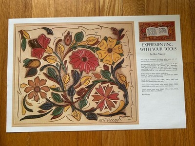VTG Leather Tandy Craftaid Doodle Pages Series 3D Pages 1, 3, 4, 5, 6, 7 & 8