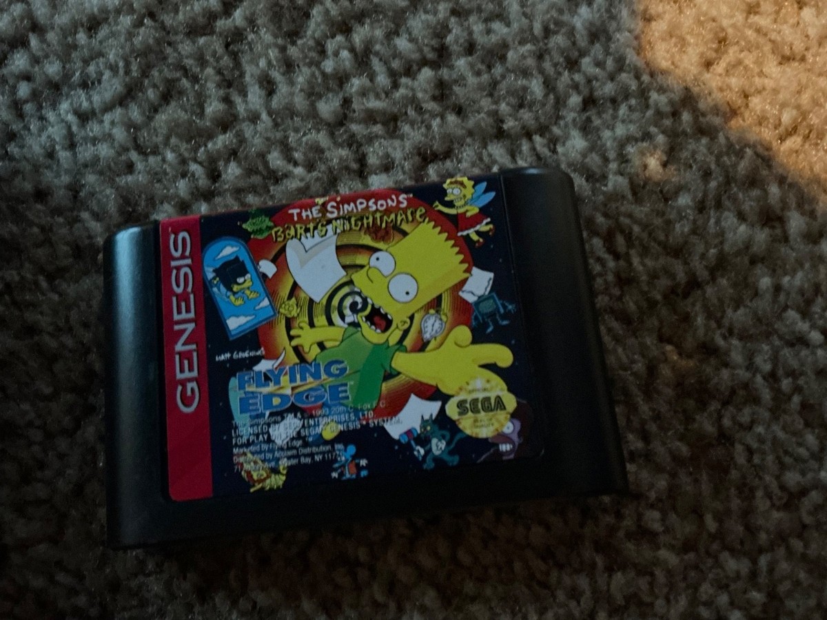 Cartouche de jeu vidéo SEGA GENESIS *LES SIMPSON : BARTS NIGHTMARE