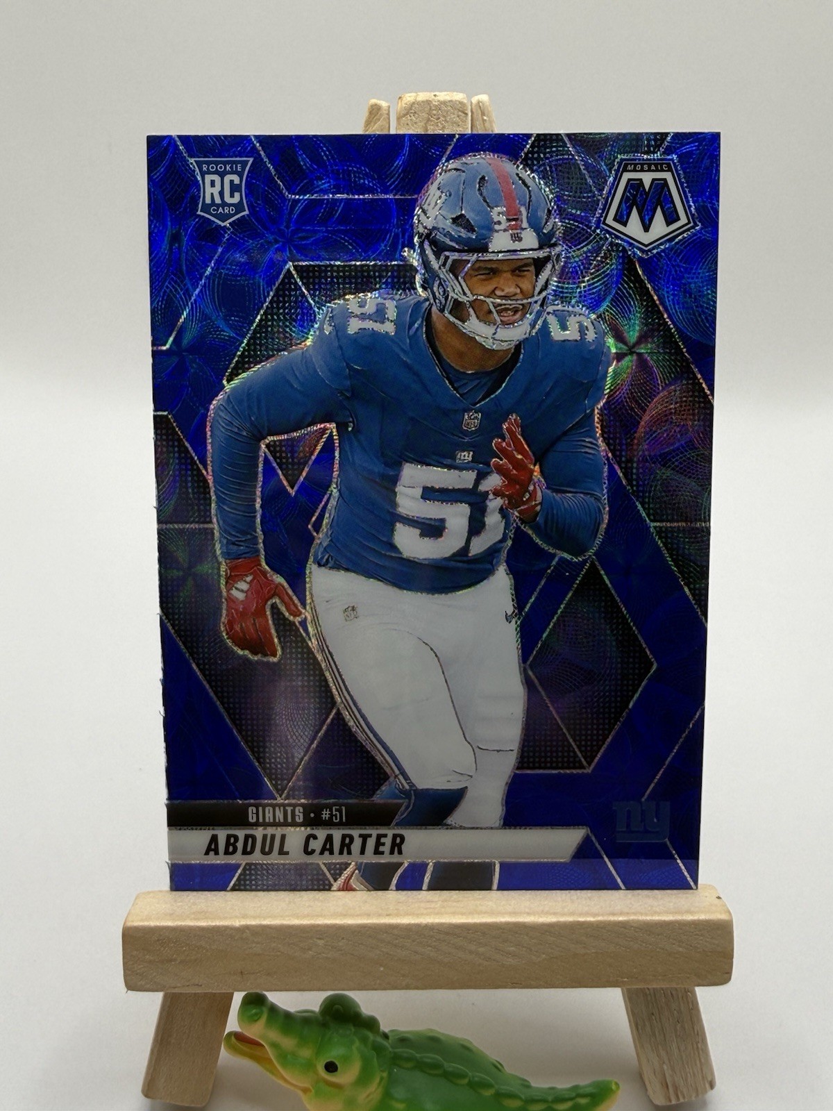 2025 Panini Mosaic Abdul Carter RC #317 Blue Scope Prizm New York Giants 