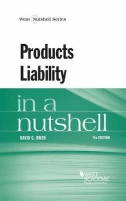 Products Liability in a Nutshell - Paperback, by Owen David - Very Good n