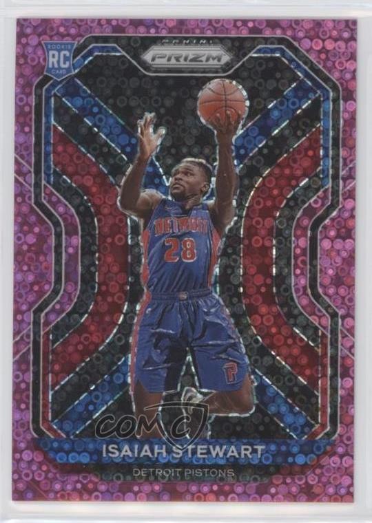 2020-21 Panini Prizm Fast Break Pink 14/50 Isaiah Stewart #254 Rookie RC 0s1o