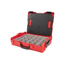 Shallow Stacking Tool Box (L-BOXX 1) w/4-Piece Organizer Bin Set and Lid Insert