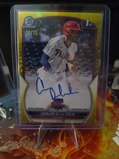 carlos de la cruz bowman chrome auto Yellow /75
