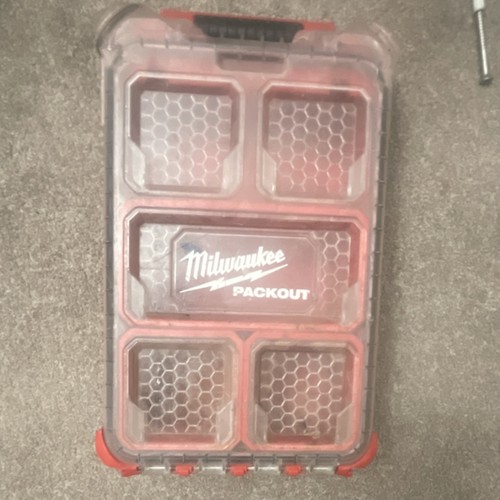Milwaukee PACKOUT Stackable Tool Organizer Compartment Box Red Plastic