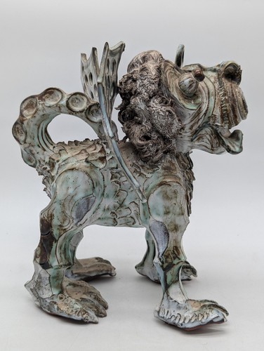 Large Vintage Chinese Dragon PiXiu Sculpture Statue 10x12x6" Jacob Chan. - Picture 4 of 6