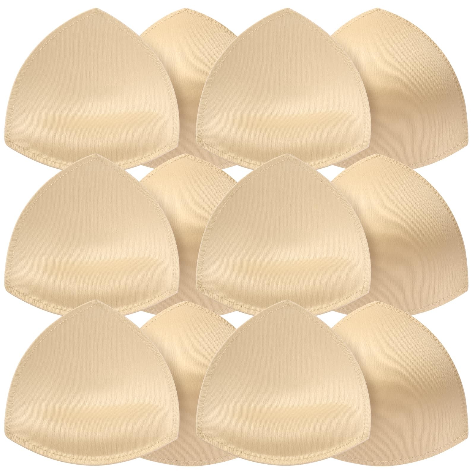 6 Pairs Bra Pads Inserts Push up, Sewn Edge Breathable Breast Enhancers Inser...