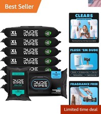 Extra Large Flushable Wipes for Adults - Unscented  Mint Chill 402 Count Total