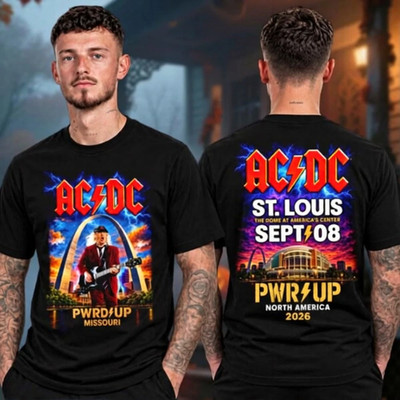 ACDC St Louis MO Event September 8 2026 Two Sided Unisex T-Shirt