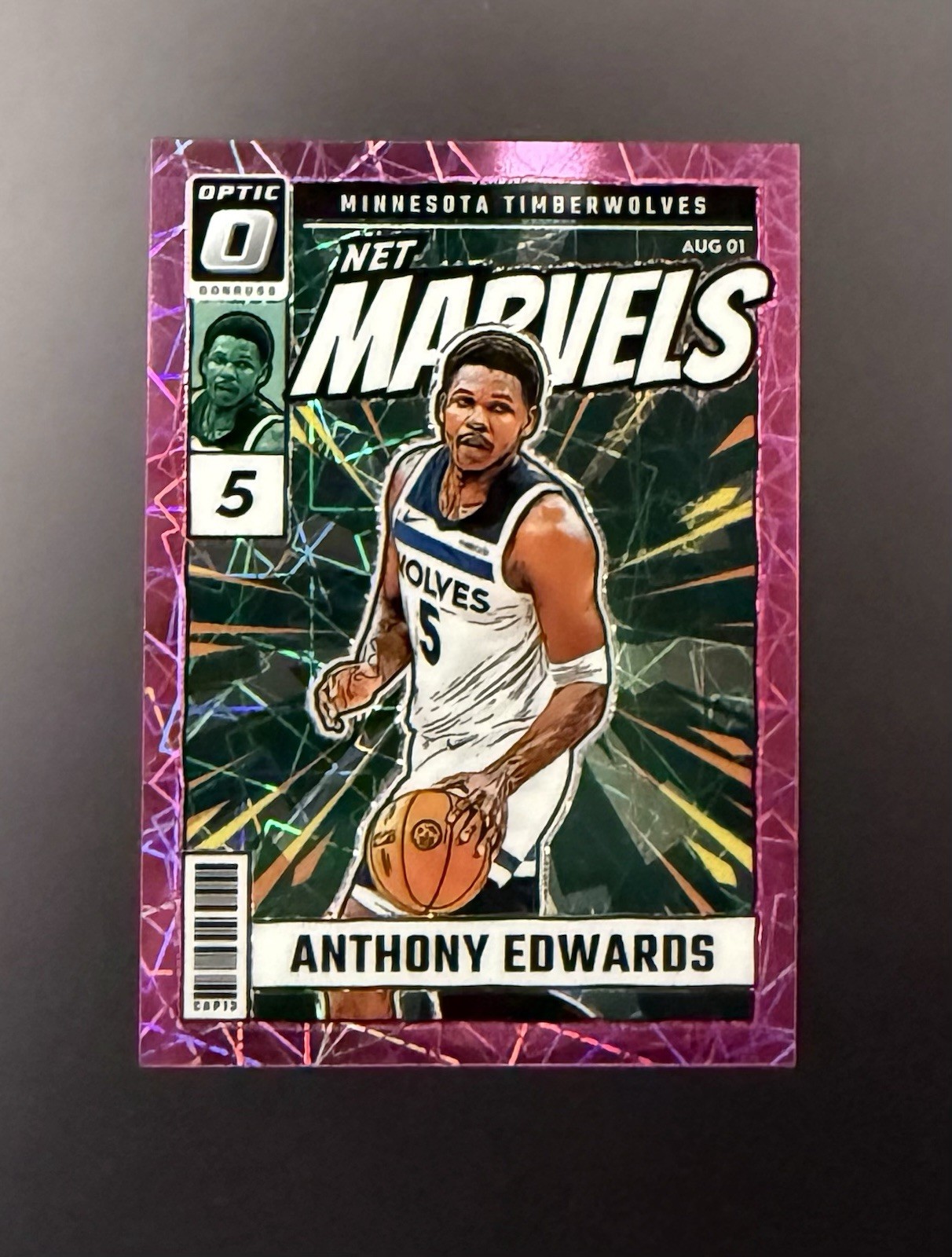 2024-25 Panini Donruss Optic - Net Marvels Anthony Edwards #3 Pink Velocity /79