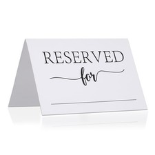 20 Pcs Reserved Table Signs, 4 x 6 Inch Reserved Seating Sign for Wedding Dou...