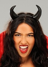 Halloween Black Devil Horns on Headband