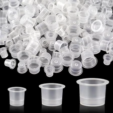 300 Tattoo Ink Caps Cups Makeup Containers - 00 Small Medium Large