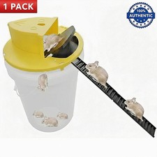 Mouse Trap Flip Slide Bucket Lid Mouse Rat Trap with Ladder Catch Trap Reusable 