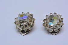 Schillernde alte Ohrclips - Vintage - 70er/80er Jahre