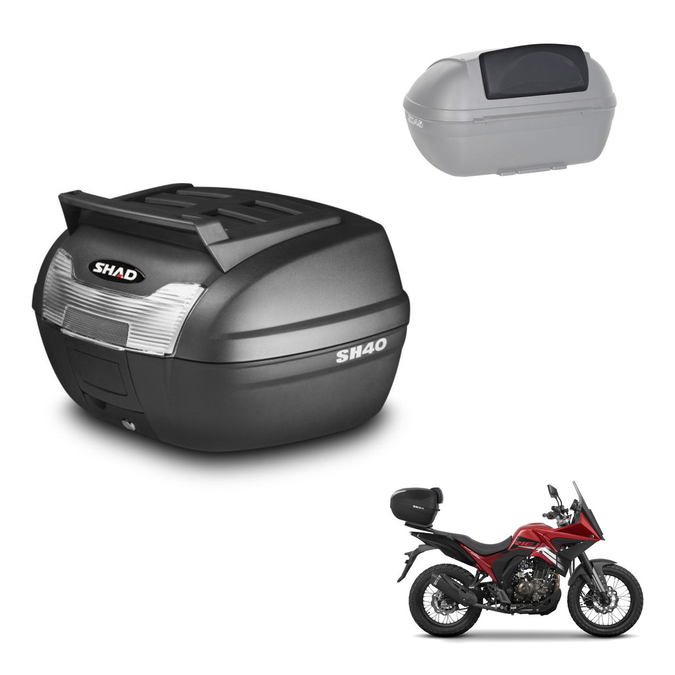 46755-Oberer Grill Des Kofferraums SH40 + Kompatibel Mit Rieju Aventura 125-image