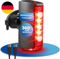 Fischer LED Akku Stableuchte, RüCklicht, Fahrradbeleuchtung, Fahrrad-RüCkleuchte