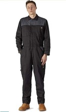 Dickies Men's Everyday Work DIY Coveralls Black Grey Boiler Suit Size XL BNWT