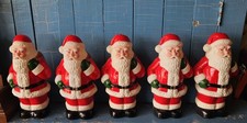 Vintage Set of 5 Holiday 10" Christmas Santa Claus Light Up G7