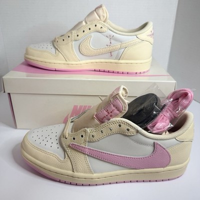 NEW Travis Scott Nike Air Jordan 1 Retro Low OG  Shy Pink  IQ7604-100 8W 6.5M DS