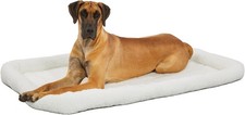QuietTime DBL Bolster Fleece Pet Bed Dogs Soft Comfortable Crate Bed Wash