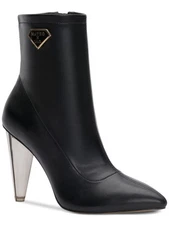 MATEO BY INC Womens Black Arch Support Luisa Pointed Toe Stiletto Booties 8 M